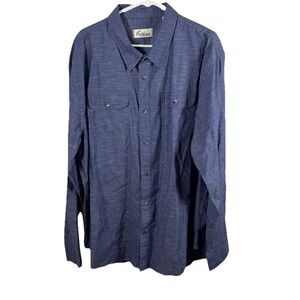 California Shirt Co Button Down Shirt Men 2XL Stitch Fix Blue Work Classic EUC